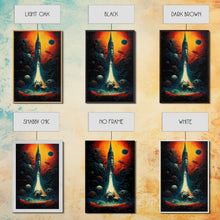 Load image into Gallery viewer, Cosmic Horror Space Exploration Poster Canvas Print, Scifi Wall Art, ready to hang wall art