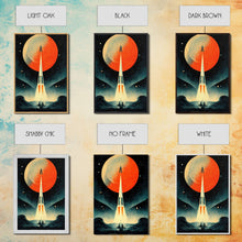 Carregar imagem no visualizador da galeria, Art Deco Style Spaceship, Space Exploration, Science Fiction / SciFi Canvas Print, Ready to Hang Wall Art