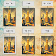Load image into Gallery viewer, Art Deco Architecture, Framed Canvas Print, 1930s Style Art Deco City Skyline