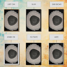 Carregar imagem no visualizador da galeria, Framed Canvas Print Wall Art, Grunge Forest Tree Rings, Abstract Illustrations, Modern Art, Nordic Decor for Bedroom, Tree Cross Section