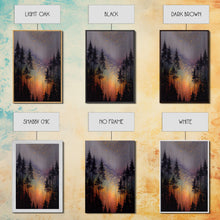 Carregar imagem no visualizador da galeria, Abstract Pine Canvas Print of Oil Painting, Large Original Textured Fall Pine Forest Painting Contemporary Living Room Wall Art Decor