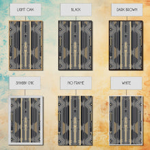 Load image into Gallery viewer, Art Deco Pattern Wall art - Framed Canvas Print - Art Deco - Abstract art - Gold & gray art - MCM Art - Original painting - Geometric art