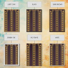 Load image into Gallery viewer, Art Deco Pattern Wall art, Framed Canvas Print, Art Deco, Canvas Wall art, Purple & gold art, Canvas wall art, Abstract art, Geometric art