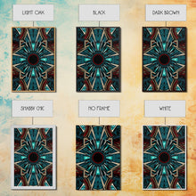 Load image into Gallery viewer, Art Deco Pattern Wall art - Framed Canvas Print - Art Deco - Red & blue art - Colorful painting - Patterns art - Wall art - Living room art