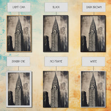 Cargar imagen en el visor de la galería, Chrysler Building Painting Framed Canvas Print, NYC Art, Art Deco Wall Decor, New York City Historic Art