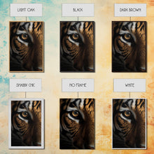 Carregar imagem no visualizador da galeria, Eye Of Tiger, Tiger Portrait, Big Cat Art, Framed Canvas Print, Tiger Photography, Wildlife Photo, Wood Frame Art