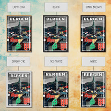 Load image into Gallery viewer, Bergen Wall Poster, NorwayPoster, Europe Wall Art, Norway Art Print, Travel Wall Print, Travel Poster, Travel Wall Art, Canvas Wall Print