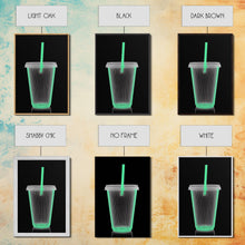 Load image into Gallery viewer, Disposable Plastic Cup Wall Art, Green Cup, Kitchen Wall Art, Minimalist Print, Wall Decor, Canvas Print, Wall Art, Framed Canvas