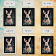 Load image into Gallery viewer, Animal Wall Art, Bunny Art Print, Rabbit Wall Decor, Minimalist Wall Art, Wall Decor, Canvas Print, Wall Art, Framed Canvas Art