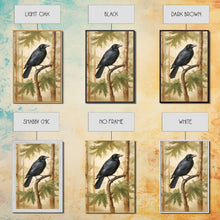 Load image into Gallery viewer, Crow Wall Art, Black Bird Wall Decor, Animal Wall Art, Trees, Nature, Modern Print, Wall Decor, Canvas Print, Wall Art, Framed Canvas
