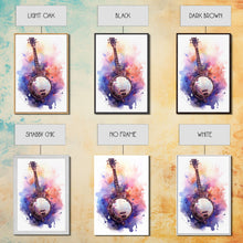 Load image into Gallery viewer, Banjo Gift, Banjo Wall Art Canvas Print, Country Music Art, Guitar Art, Banjo Poster Print, Banjo Gifts, Musical Art, Southern Music Decor