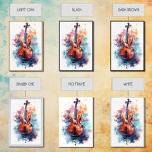 Carregar imagem no visualizador da galeria, Galaxy Cello Gift, Banjo Wall Art Canvas Print, Stringed Instruments, Cello Art, Banjo Poster Print, Cello Gifts, Musical Art