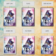 Load image into Gallery viewer, Grand Piano Wall Art, Musical Instrument Print, Studio Art, Framed Canvas Print, Piano Art, Baby Grand Piano