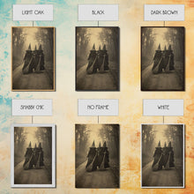 Load image into Gallery viewer, Black And White Art, Witch Wall Decor, Horror Art Print, Gothic Wall Art, Canvas Print, Wall Art, Vertical Print, Home Decor, Wall Decor