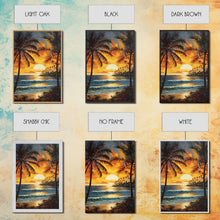 Load image into Gallery viewer, Beach Wall Print, Tropical Wall Art, Sunrise Wall Art, Canvas Print, Wall Art, Vertical Print, Entryway Prints, Dorm Room Art, Office Decor