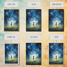 Carregar imagem no visualizador da galeria, Firefly Art, Fantasy Art, Girl In Forest, Teen Girl Room Decor, Canvas Print, Wall Art, Vertical Print, Unique Wall Decor, Engagement Gift