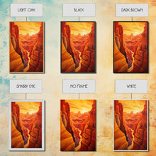 Carregar imagem no visualizador da galeria, Canyon Wall Art, Sunset Wall Print, Landscape Print, Canvas Print, Wall Art, Vertical Art, Friendship Gift, Above Bed Art, Camper Wall Decor