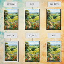 Load image into Gallery viewer, Countryside Wall Art, Wildflowers Wall Art, Meadow Wall Print, Canvas Print, Wall Art, Vertical Art, Country Wall Art, Landscape Art