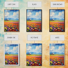 Cargar imagen en el visor de la galería, Flower Farm Wall Art, Tulip Field, Countryside Wall Print, Canvas Print, Wall Art, Vertical Art, Gifts For Grandma, Tiny House Decor