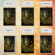 Carregar imagem no visualizador da galeria, Forest Wall Art, Mushroom Art Print, Trees Art, Canvas Print, Wall Art, 3 Piece Wall Art, Modern Home Decor, Above Bed Art, Indie Room Decor