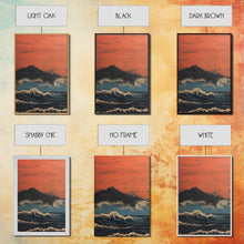 Cargar imagen en el visor de la galería, Japanese Ukiyo-e Ink Block Canvas Prints, Triptych Art, 3 Panel Wall Art, 3 Piece Set, Framed Canvas Art, Wall Decor, Above Couch Art