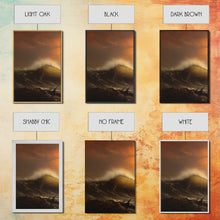 Load image into Gallery viewer, Beneath The Roaring Sea, Seascape Painting, 3 Piece Set, Framed Canvas Print, Cool Wall Art, Office Decor, Above Sofa Art