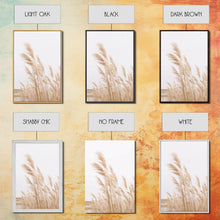 Load image into Gallery viewer, Beautiful Set of 3 Pampas Grass Beach Ocean Shore Photography Prints Minimalist Modern Art Neutral Coastal Room Decor Framed Canvas Wall Art