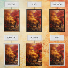 Carregar imagem no visualizador da galeria, Fall Decor, 3 Piece Wall Art Set, Autumn Forest Oil Painting Canvas Prints, Fall Decorations, Halloween Art, Fall Forest Landscape Painting