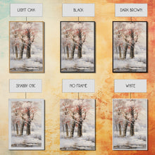 Carregar imagem no visualizador da galeria, 3 Piece Winter Scene, Framed Canvas Prints, Triptych Christmas Painting, Christmas Decor, Winter Art, Christmas Wall art, Xmas Art