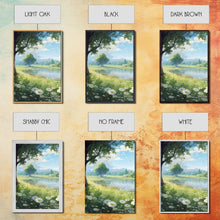 Load image into Gallery viewer, Beautiful Spring Meadow Landscape Painting 3 Piece Set, Spring Centerpiece Art, Original Oil Painting Wall Art, Minimalist Whimsical Decor