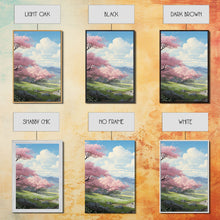 Load image into Gallery viewer, Cherry Blossom Art, Landscape Print, Mountain Wall Art, Canvas Print, Set Of 3 Prints, Wall Art, 3 Piece Wall Art, Country Home Decor
