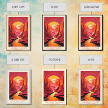 Carregar imagem no visualizador da galeria, Carlsbad Caverns National Park New Mexico Travel Art, National Park Print, Minimalist Travel Art, Midcentury Modern Style Landscape Painting