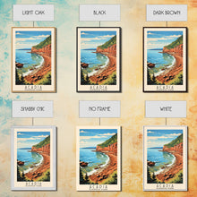 Carregar imagem no visualizador da galeria, Acadia National Park Maine Travel Art, National Park Print, Minimalist Travel Art, Midcentury Modern Style Landscape Painting