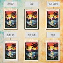 Load image into Gallery viewer, American Samoa National Park, Framed Wall Art Canvas Print, Travel Poster, Travel Art, Roadtrip Decor, Cool Wall Art, Retro State Park Art