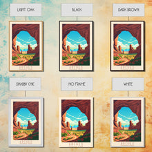 Load image into Gallery viewer, Arches National Park Utah Travel Art, National Park Print, Minimalist Travel Art, Midcentury Modern Style Landscape Painting
