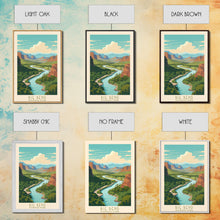 Load image into Gallery viewer, Big Bend National Park Texas Travel Art, National Park Print, Minimalist Travel Art, Midcentury Modern Style Landscape Painting