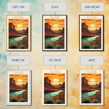 Load image into Gallery viewer, Big Bend National Park, Framed Wall Art Canvas Print, Travel Poster, Texas Travel Art, Roadtrip Decor, Cool Art, Retro State Park Art