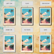 Load image into Gallery viewer, Biscayne National Park, Framed Wall Art Canvas Print, Travel Poster, Florida Travel Art, Roadtrip Decor, Cool Art, Retro State Park Art