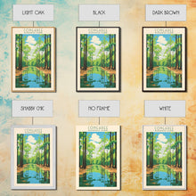 Cargar imagen en el visor de la galería, Congaree National Park Travel Poster Print, Canvas Print Wall Art, South Carolina Travel Art, Midcentury Modern Travel Decor