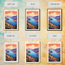 Load image into Gallery viewer, Crater Lake National Park Travel Poster Print, Canvas Print Wall Art, Oregon Travel Art, Midcentury Modern Travel Decor