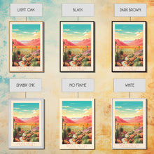 Load image into Gallery viewer, Death Valley National Park Travel Poster Print, Canvas Print Wall Art, California Travel Art, Midcentury Modern Travel Decor, MCM Wall Art