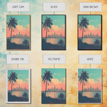 Cargar imagen en el visor de la galería, Cityscape Wall Art, Tropical Wall Art, Palm Tree Art, Canvas Print, Wall Hanging, Portrait Art, City Wall Art, Gifts For Grandma, Office Art