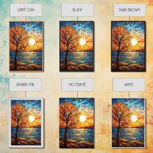 Carregar imagem no visualizador da galeria, Abstract Art, Tree Wall Art, Ocean Wall Art, Sunset, Canvas Print, Wall Hanging, Portrait Art, Nature Print, Office Decor, Entryway Prints