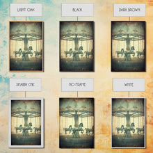 Load image into Gallery viewer, Carnival Art, Circus Print, Carousel Art Print, Canvas Print, Wall Hanging, Portrait Art, Spooky Room Decor, Entryway Prints, Home Wall Art