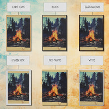 Carregar imagem no visualizador da galeria, Camp, Outdoors Art, Campfire, Nature Wall Art, Canvas Print, Wall Hanging, Portrait Art, Friendship Gift, Modern Office Art, Bookshelf Decor