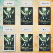 Load image into Gallery viewer, Escalator, Abandoned Building, Moody Wall Art, Horror Art Print, Canvas Print, Wall Hanging, Portrait Art, Nerdy Home Decor, Bedroom Prints