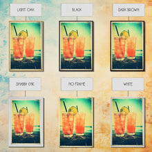 Cargar imagen en el visor de la galería, Cocktail Wall Print, Bar Cart Print, Canvas Print, Wall Hanging, Portrait Art, Cocktail Print, Kitchen Wall Art, Bar Wall Decor, Couple Gift