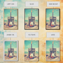 Load image into Gallery viewer, Electric Guitar, Guitar Wall Art, Music Wall Art, Canvas Print, Wall Hanging, Portrait Art, Guitar Player Gift, Music Wall Decor, Beach Art