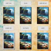 Load image into Gallery viewer, Beach Wall Art, Framed Canvas Print, Beach Canvas Wall Art, Long Beach Wall Art - "Abandoned" - Stuck On A Desert Island