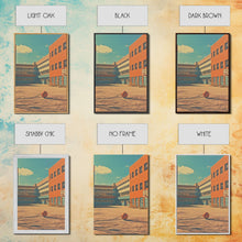 Load image into Gallery viewer, An Abandoned 1970s High School, Photography Print, Framed Canvas Print, Back To School, Liminal Art